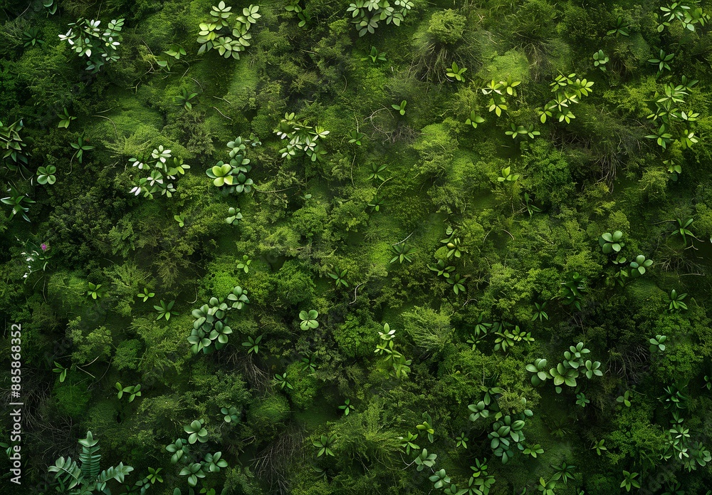 Realistic Green Moss Texture Background Realistic Green Moss Texture Background