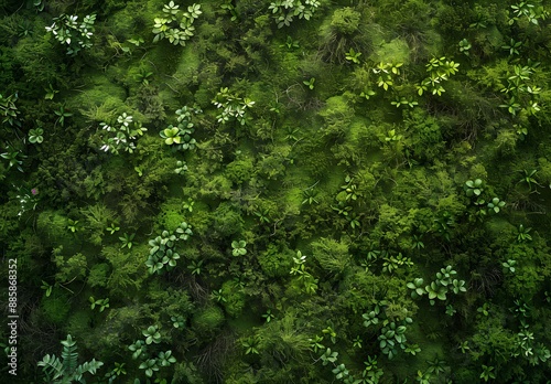 Realistic Green Moss Texture Background