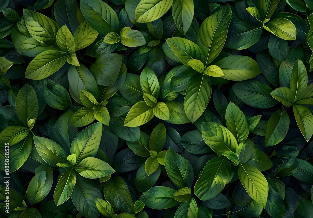Vibrant Green Leaves Abstract Natural Background Vibrant Green Leaves Abstract Natural Background