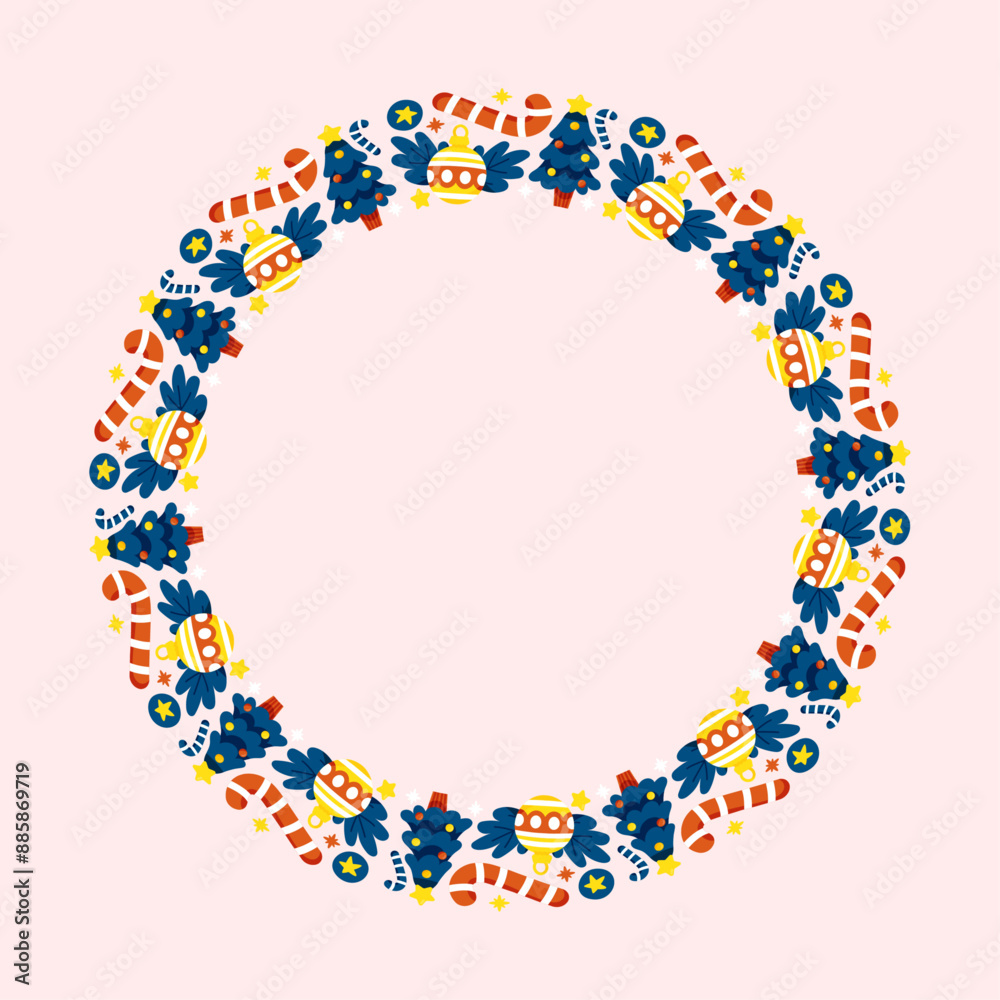 frame template for christmas season celebration, christmas wreath concept frame template for christmas season celebration, christmas wreath concept