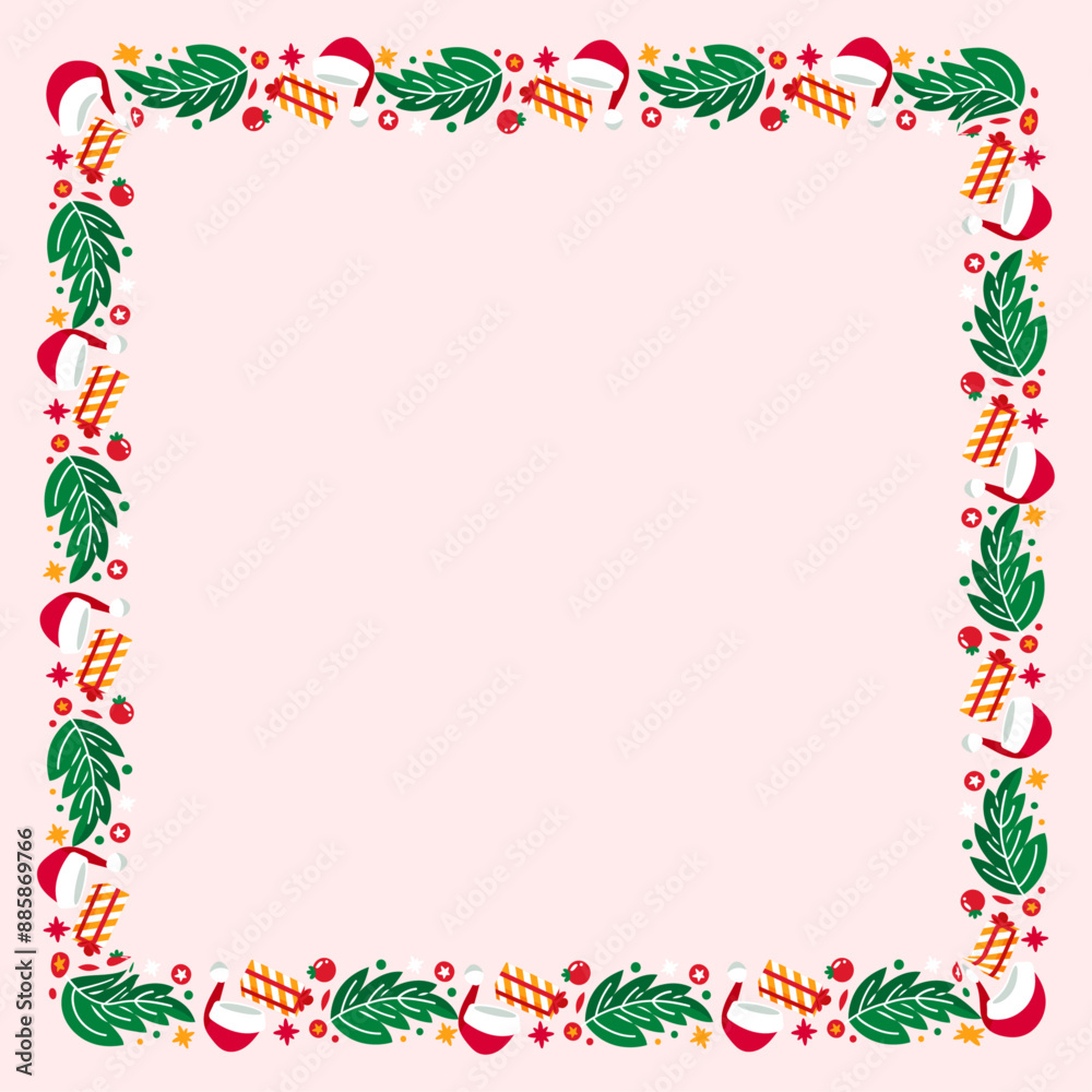 Frame template for christmas season celebration, christmas wreath concept Frame template for christmas season celebration, christmas wreath concept