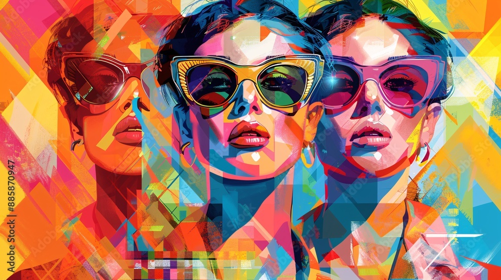 Fototapeta premium Illustration vector of a fashion sale poster for an online store with a modern aesthetic