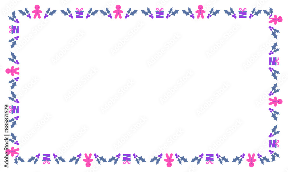 Frame template for christmas season celebration, christmas wreath concept Frame template for christmas season celebration, christmas wreath concept