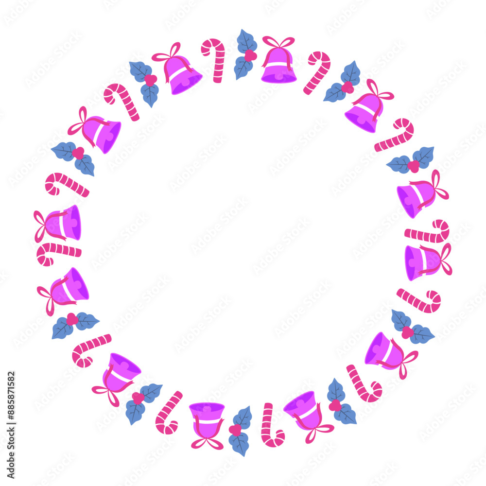 Frame template for christmas season celebration, christmas wreath concept Frame template for christmas season celebration, christmas wreath concept