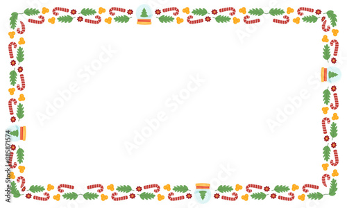 Wallpaper Mural Frame template for christmas season celebration, christmas wreath concept Torontodigital.ca