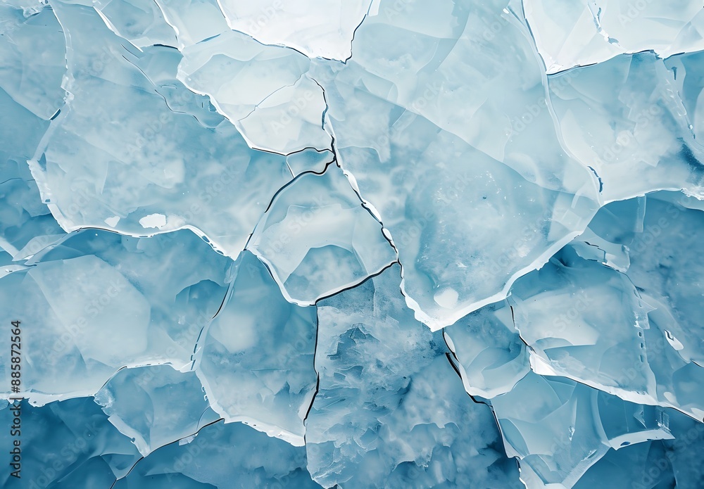 Obraz premium Abstract Ice Texture Background - Cracked Blue