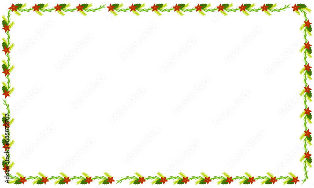 Obraz premium Frame template for christmas season celebration, christmas wreath concept