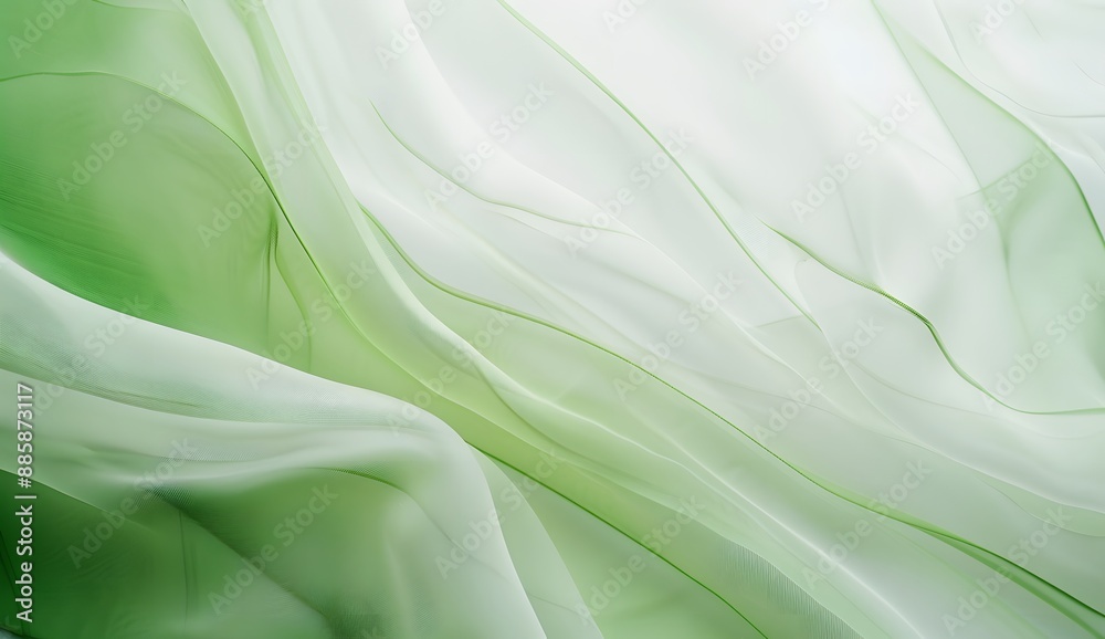 Abstract Green and White Fabric Texture Abstract Green and White Fabric Texture