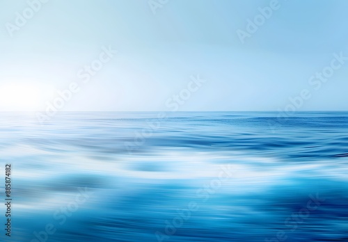 Wallpaper Mural Abstract Blue Ocean Blurred Background Minimalist Style Torontodigital.ca