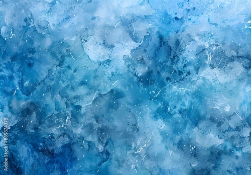 Abstract Blue Watercolor Texture Background