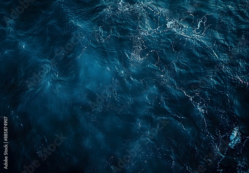 Abstract Deep Blue Ocean Texture Aerial View photo