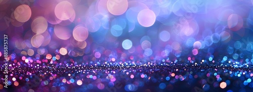 Purple & Blue Glitter Bokeh Background with Lights