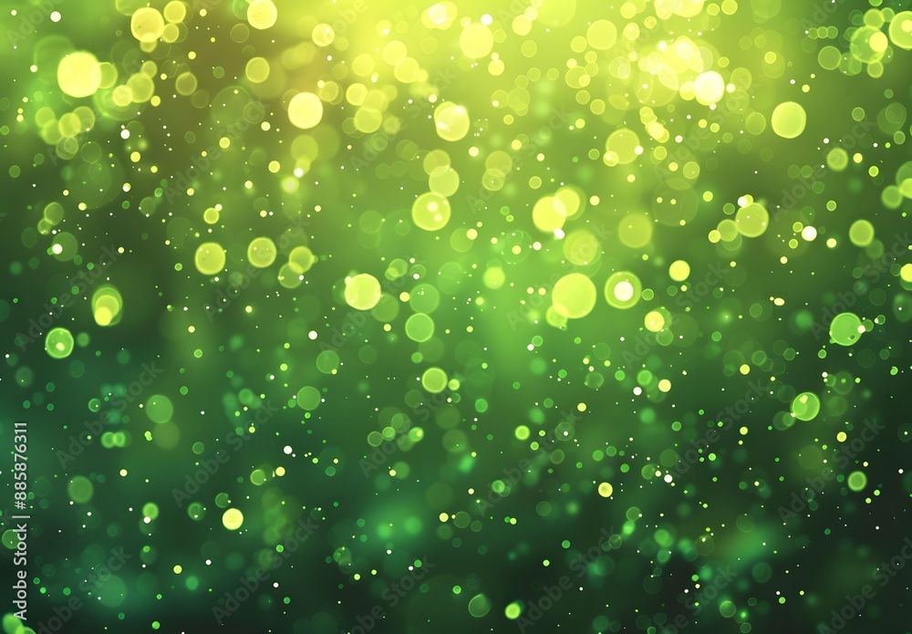 Abstract Green Background with Bokeh Lights and Sparkles Abstract Green Background with Bokeh Lights and Sparkles
