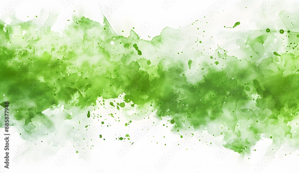 Obraz premium Abstract Green Watercolor Background Design