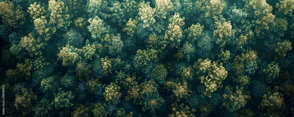 Aerial View of Lush Green Forest Canopy Aerial View of Lush Green Forest Canopy