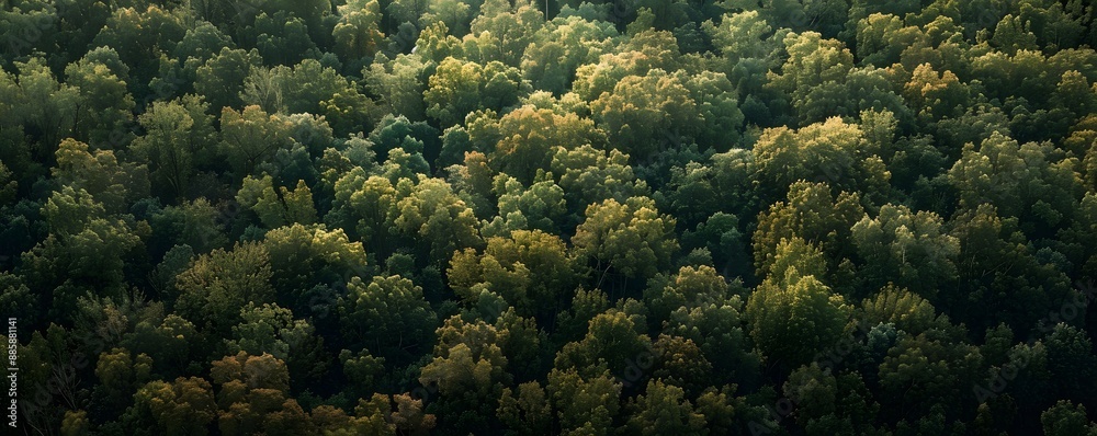 Aerial View of Lush Green Forest Canopy Aerial View of Lush Green Forest Canopy