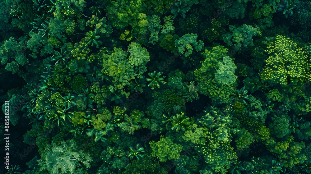 Aerial View of Lush Green Forest Canopy Aerial View of Lush Green Forest Canopy