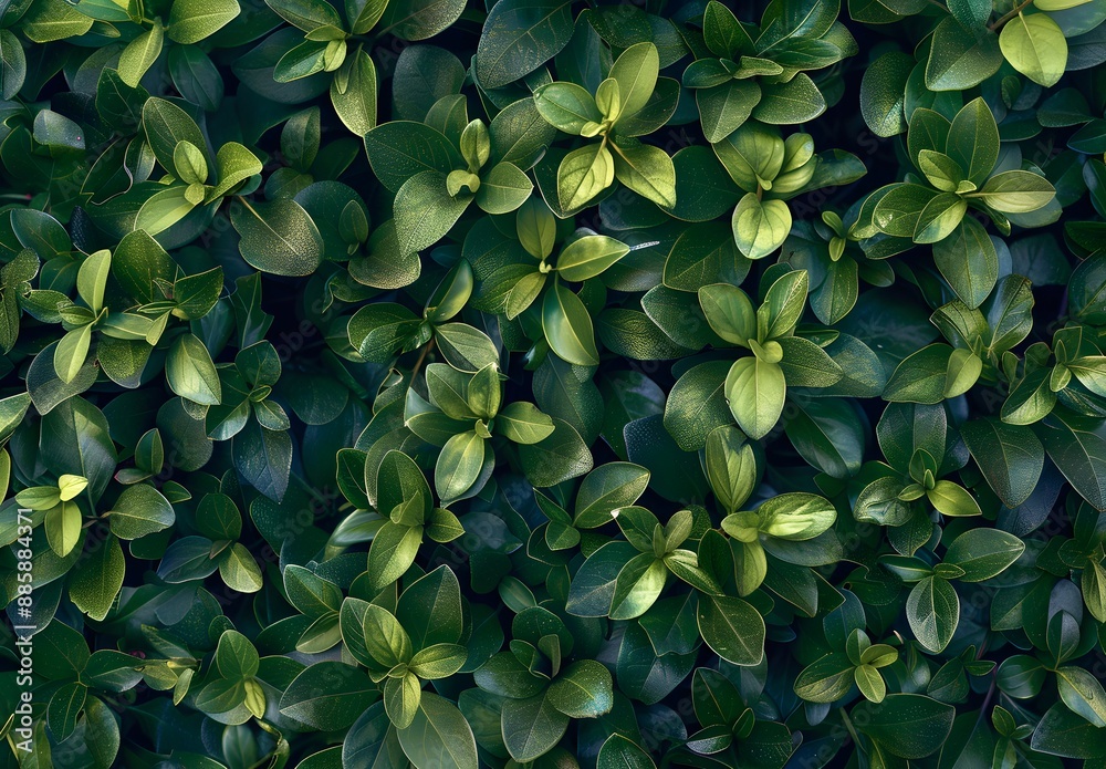 Fototapeta premium Green Leaf Texture Background Seamless Pattern