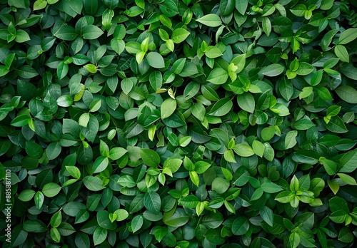 Green Leaf Hedge Garden Wall Background