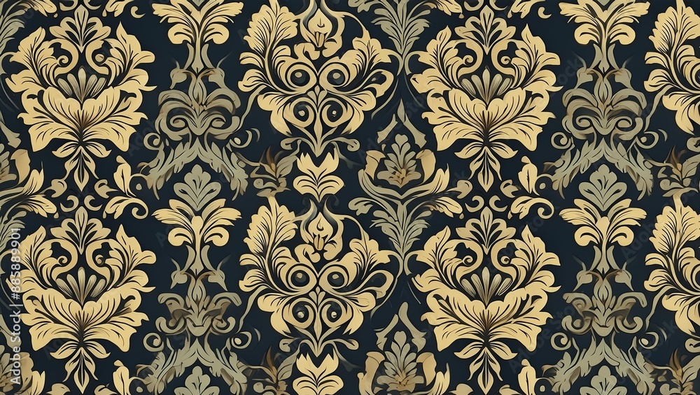 Seamless damask background