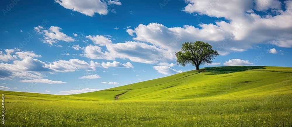 Solitary Tree on a Rolling Green Hill Solitary Tree on a Rolling Green Hill