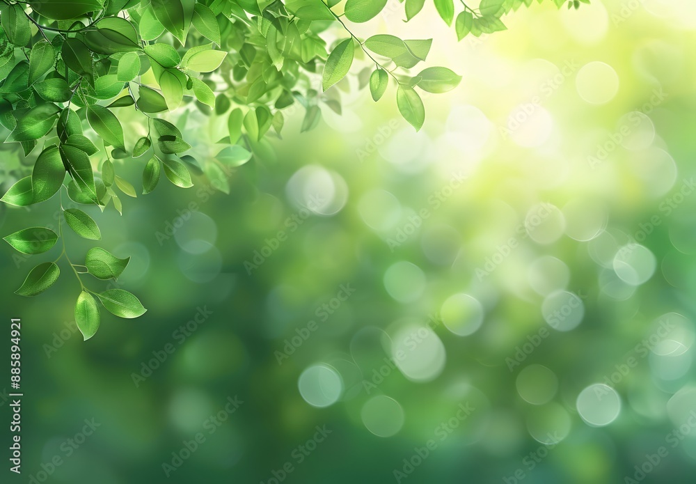 Abstract Green Blurred Background With Space For Text Abstract Green Blurred Background With Space For Text