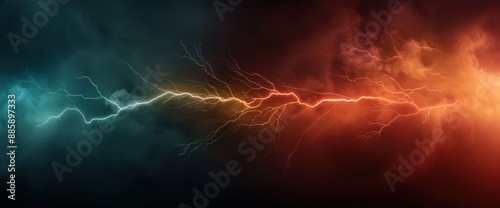 Bright abstract lightning backdrop, natural lighting, copy space photo