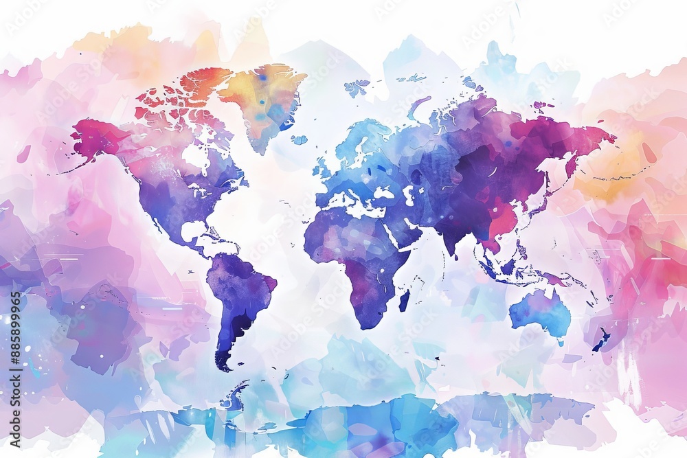 Naklejka premium abstract world map
