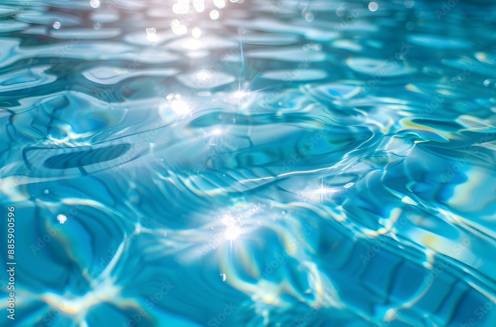 Sparkling Blue Water Pool Surface Texture