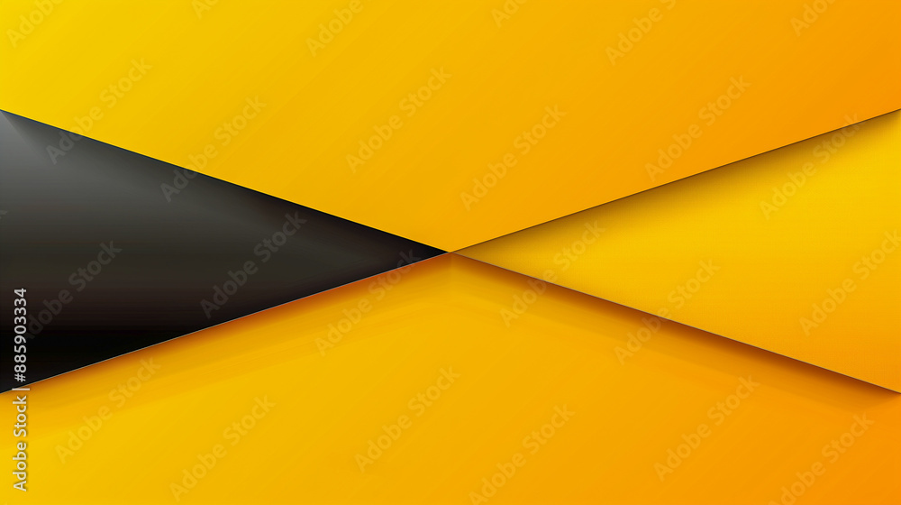 Minimalist Yellow and Black Geometric Abstract Design.. Minimalist Yellow and Black Geometric Abstract Design..
