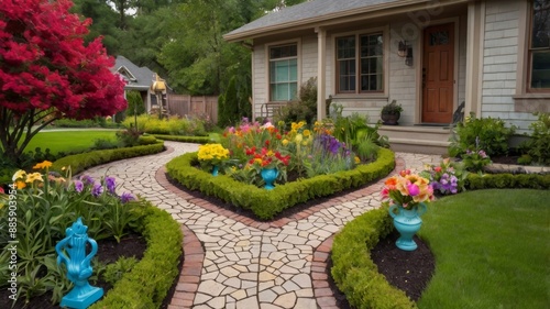 garden with flowers