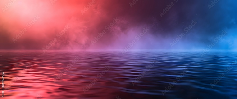Neon Lights Reflecting on Water Surface Neon Lights Reflecting on Water Surface