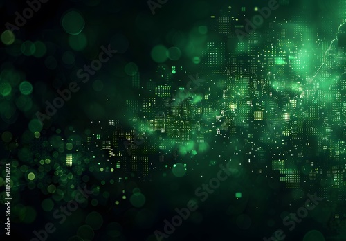 Wallpaper Mural Abstract Green Glitch Background With Lens Flare Torontodigital.ca