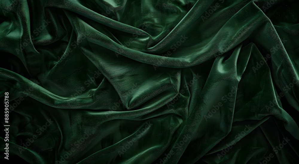 Fototapeta premium Dark Green Velvet Texture Fabric Background