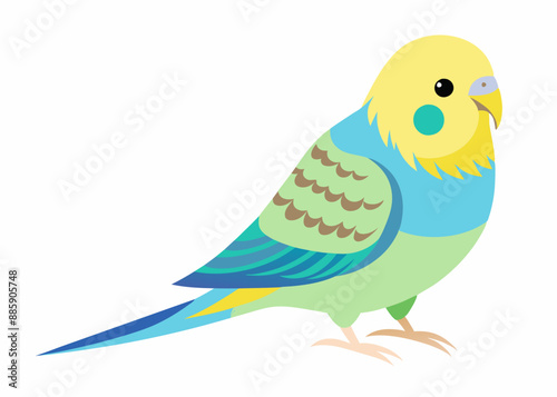 Budgerigar colorful vector illustration 