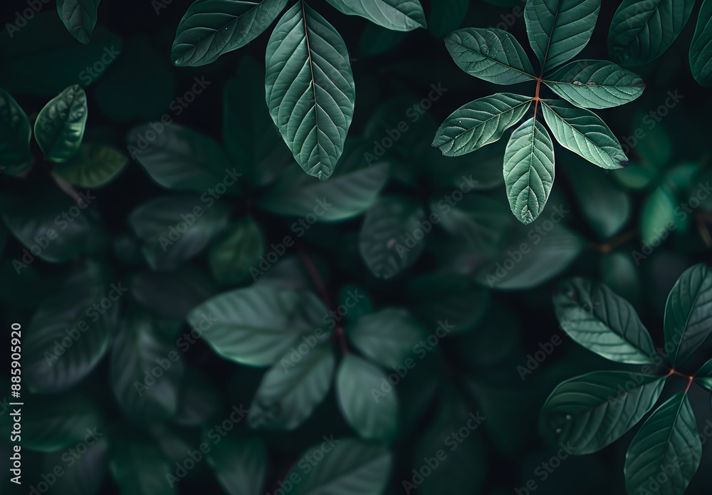 Dark Green Foliage Close-Up Photography