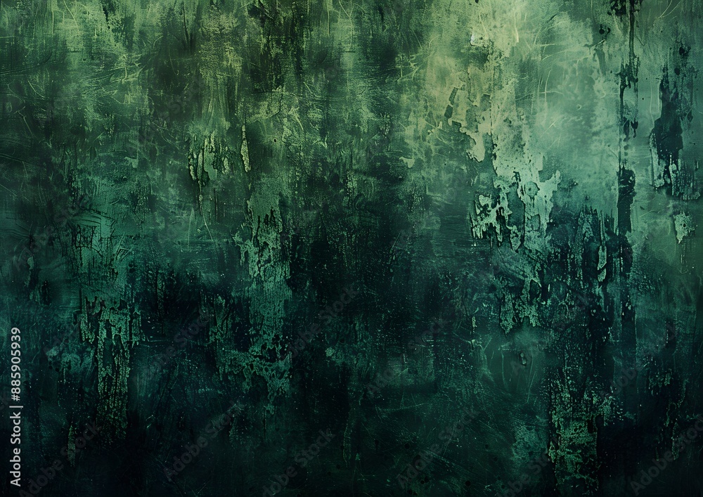 Obraz premium Dark Green Grunge Texture Background