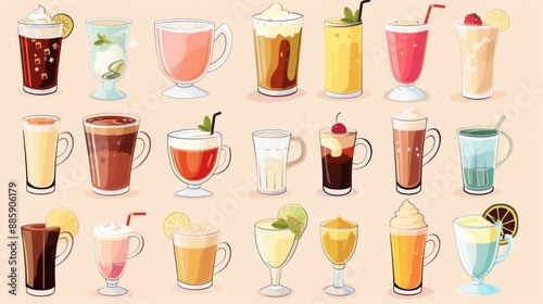 Wallpaper Mural Assortment of Delicious Drinks and Cocktails Torontodigital.ca