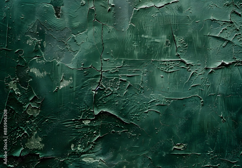 Dark Green Cracked Wall Texture Background Dark Green Cracked Wall Texture Background