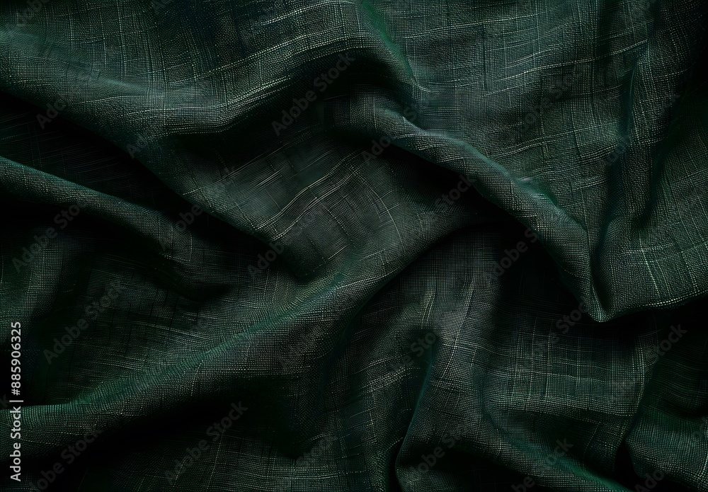 Dark Green Fabric Texture Background Dark Green Fabric Texture Background