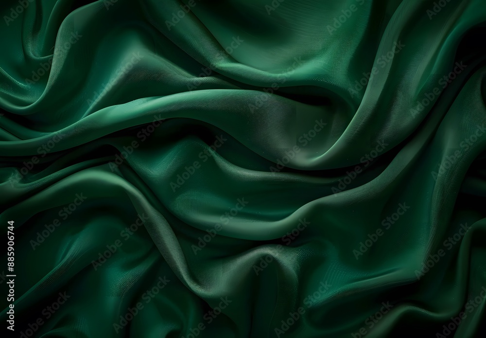 Dark Green Smooth Fabric Texture Background Dark Green Smooth Fabric Texture Background