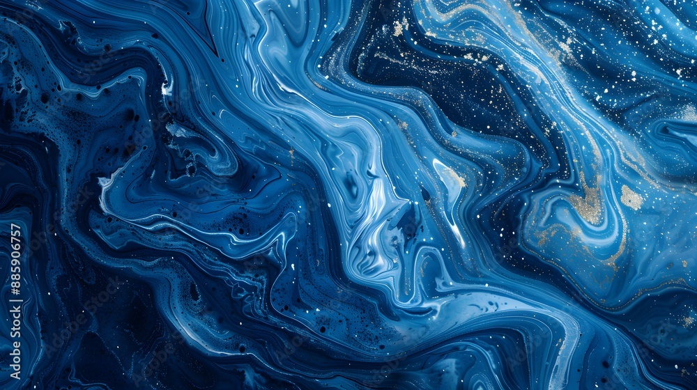 Obraz premium Blue background with marbled texture