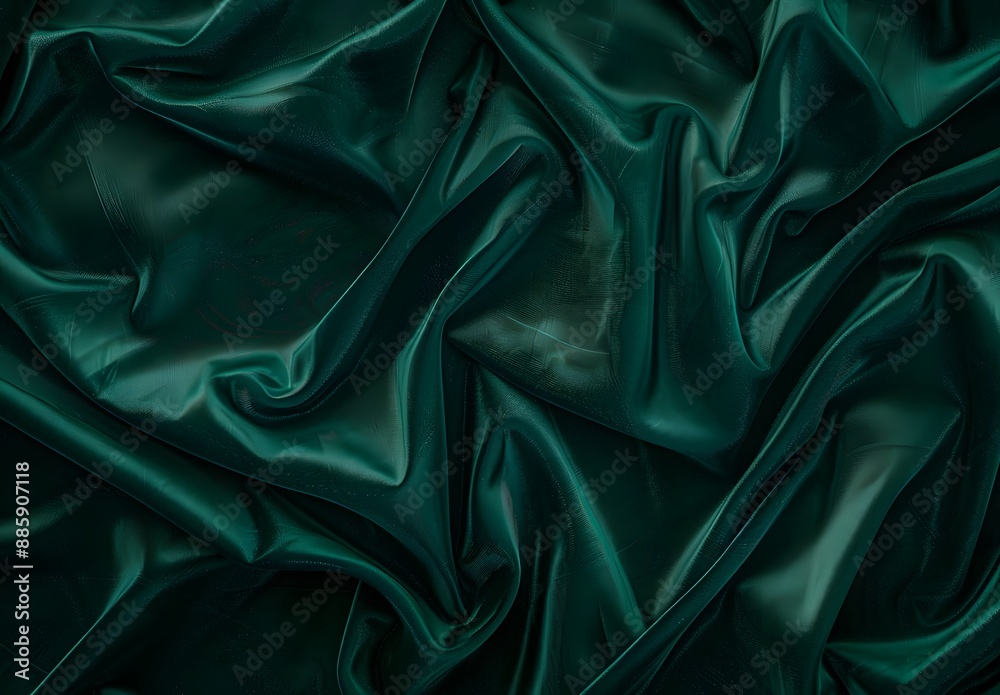 Emerald Green Velvet Fabric Texture Background