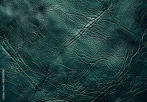 Dark Green Leather Texture Background