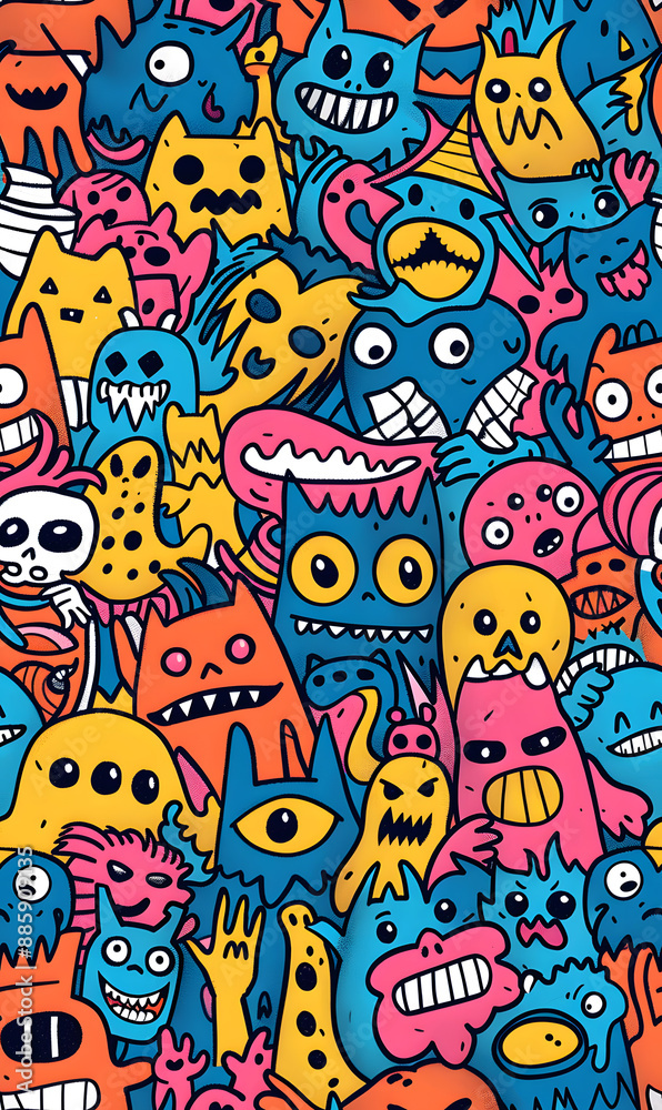 cartoon 2d illustrator doodle pattern, cute pattern in graphic seamless pattern cartoon 2d illustrator doodle pattern, cute pattern in graphic seamless pattern