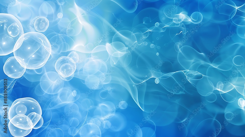 Abstract blue background with white shapes science and medical concept Abstract blue background with white shapes science and medical concept