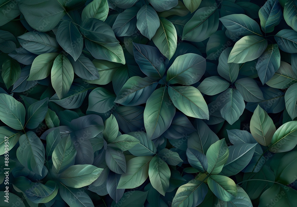 Dark Green Leaves Abstract Texture Tropical Foliage Dark Green Leaves Abstract Texture Tropical Foliage