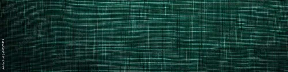 Dark Green Linen Fabric Texture Background