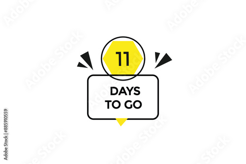 11 days to go, icon, stile, timer, countdown, clock,  go  to, time,  background, template, 11 days to go, countdown, sticker, left banner, business, sale, label button
