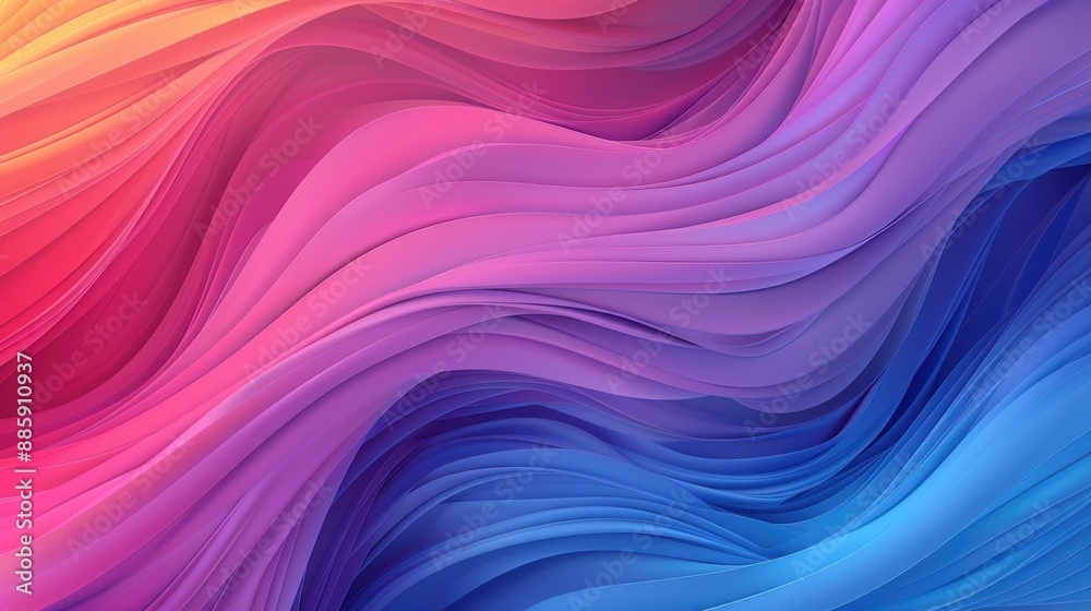 A colorful wave with a blue and pink stripe A colorful wave with a blue and pink stripe